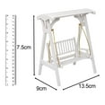 thumbnail image 3 of 1:12 Miniature Wooden Porch Swing Miniature Dollhouse Decoration Accessories for, 3 of 8