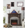 thumbnail image 3 of Atsknsk flag display case triangle for 3'x5' Folded American Flag (Not for Burial Flag) - Wooden military flag display case shadow box, Wall Mounted Triangle Flag Frame, Brown, 3 of 8