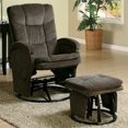 thumbnail image 1 of Bowery Hill Fauteuil Inclinable et Pouf en Chocolat et Noir, 1 of 1