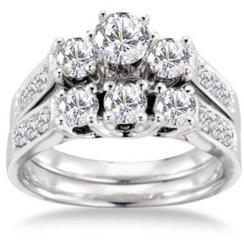 Keepsake Royal 1-1 2 Carat Diamond Bridal Set in 14kt White Gold by