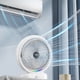 thumbnail image 5 of Campana Para Cocina Three-Speed Mini Desktop Fan Rechargeable Battery Powered Fan With Colorful LED Lights Portable USB Fan Quiet Suitable For Home Office Travel Camping Fan, 5 of 7
