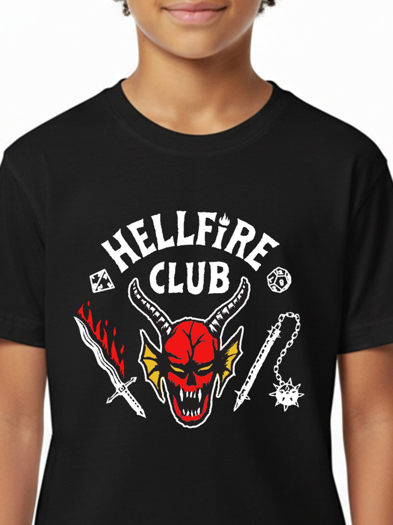 Stranger Things, Boys' & Big Boys' Graphic Tee, Hellfire Club, Sizes 4-18