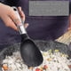 thumbnail image 3 of Stainless Steel Silicone Rice Spoon, Non-stick Pan Flexibility Strong Hanging Hole Design Rice Cooker Rice Spoon, Kitchen Supplies (1 Piece, Bl, 3 of 5