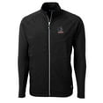 thumbnail image 2 of Men's Cutter & Buck Black Delaware Fightin' Blue Hens Adapt Eco Knit Hybrid Recycled Full-Zip Jacket, 2 of 3