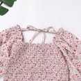 thumbnail image 2 of IBTOM CASTLE Mommy and Me Matching Dresses Floral Printed Ruffled Lantern Sleeves A-Line Long Dress Mom Daughter Matching Outfits 11-12 Years Pink Flowers, 2 of 8