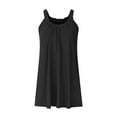 thumbnail image 5 of Casual Dresses For Womens Summer Solid Color Strappy Sleeveless Casual Vacation Mini Beach Dress Outwear, 5 of 6