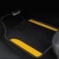 thumbnail image 5 of Leadwolf 4PCS/Set Car Floor Mats Universal for Nissan Yellow Velvet Colored Stripe Waterproof Interior Carpet Mats Protection Accessories, 5 of 6