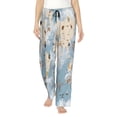 thumbnail image 1 of Daiia Animals Travel World Map Pattern Women's Sleep Pant with Pockets and Drawstring,Pajama Pants-X-Large, 1 of 6