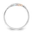 thumbnail image 2 of 14K White Gold with Rose Gold-Plated Hearts and Leaves Ring Band Size 6.5, 2 of 6