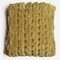 thumbnail image 3 of Donna Sharp Chenille Knitted Gold Throw, 3 of 9