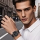 thumbnail image 2 of Reloj de Pulsera Para Hombre, Original A Estrenar Correa Metalica Hombre, Moderno, Casual, Deportivo Reloj de Pulsera,Reloj Digital Multifuncional para Hombres, Deportes, Correr B,alloy, 2 of 6