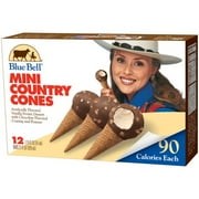 Blue Bell Vanilla Mini Country Cones, 12 Ct
