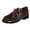 Coffee, variant on Men's Embroidered Suede Side-Lace Casual Shoes With Sole for Everyday