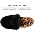 thumbnail image 5 of CHICVOMEY Bow Loafers for Women Moccasin House Slippers Winter Slip-On Loafers with Fur Lining Platform Sole for Casual Walking, 5 of 6