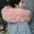 thumbnail image 2 of Chaqueta de plumón con cuello de piel sintética de zorro y piel sintética de mapache, sombrero, tira de piel sintética, abrigo de piel sintética, cuello de piel para mujer, invierno, 2 of 6