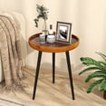 thumbnail image 2 of Costway 16" Round End Table Mid-century Modern Coffee Table with Sea Shell Decoration, 2 of 10