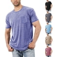 thumbnail image 5 of Aihuaihua Mens Oversized T Shirt Round Neck Short Sleeve Plus Size Solid Color Pullover Tee Relaxed Fit Streetwear Clothes Hot Pink XXXL, 5 of 5
