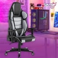 thumbnail image 2 of Posh Living Joann Faux Leather Game Chair Grey, 2 of 9