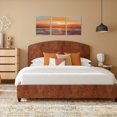 thumbnail image 4 of Colorful Ocean Sunset Abstract Beach Wall Art for Living Room Orange Red Warm Sunrise Artwork Bathroom Wall Decor Large Beach Posters Picture Over The Bed 12"x16"x3 Panels, 4 of 6