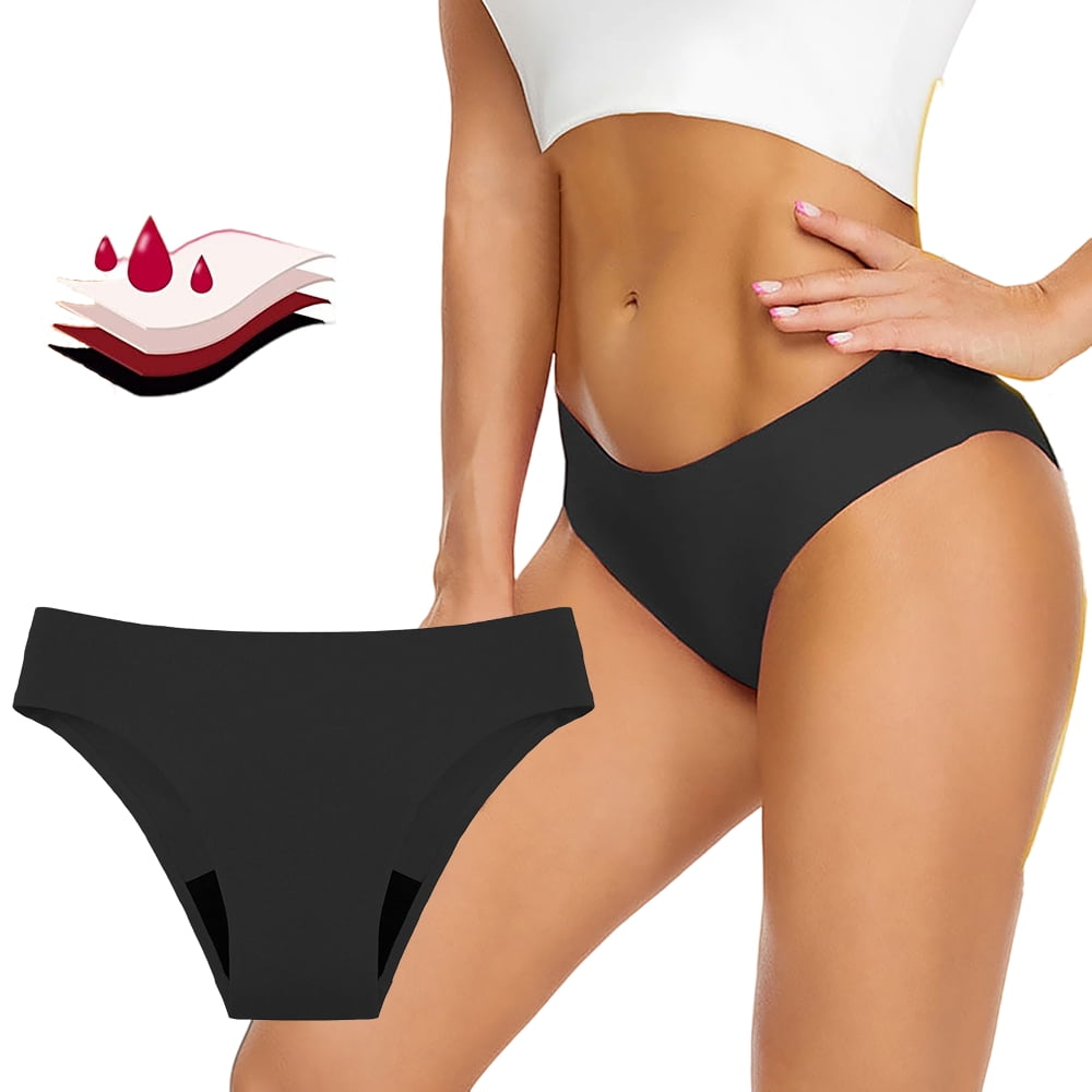 Mlqidk Period Swimwear Menstrual Leakproof Bikini Bottoms Black High  Waisted Coverage Swimuit Bottom for Girls Teens Women Size XL 