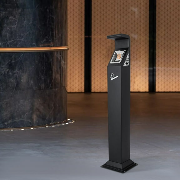 TFCFL Commercial Trash Can Cigarette Ashtray Smokers Cigarette Butt Container Vertical Waste Can w/Removable Barrel Outdoor/Indoor