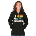 thumbnail image 3 of I Love My Aunts LGBTQ Gay Pride Zip Up Hoodie Men's Women's Brisco Brands L, 3 of 6