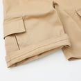 thumbnail image 5 of HILEELANG 2PC Kids Boy Uniform Pull on Cargo Jogger Shorts NavyKhaki Cotton Stretch Chino School Shorts 9-10Years, 5 of 5