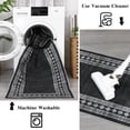thumbnail image 4 of HIWEAVER Black 9' x 12' Area Rug for Living Room Washable Modern Geometric Bordered Non Slip Non Shedding Neutral Indoor Decor Carpet, 4 of 6