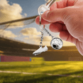 thumbnail image 4 of Keychain Metal Football Key Ring for Sports Enthusiasts Fans Collectors, 4 of 5