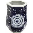 thumbnail image 3 of Benjara Elegantly Crafted Bath Accessories - Blue and White (Set of 4), 3 of 5