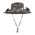 thumbnail image 2 of Sombrero de enfriamiento del ventilador jinwen sombrero de vaquero ajustable transpirables recargables ala ancha tinta verde gris oscuro, 2 of 8