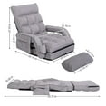 thumbnail image 6 of Prime Garden Floor Chair 6-Position Folding Gaming Chair for Meditation Indoor, Light Gray, 6 of 7