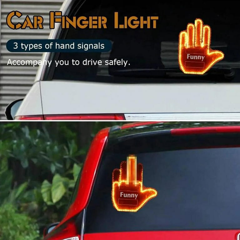 Funny Middle Finger Gesture Light w/ Remote, Middle Finger Car Light,Truck  SET,100% New