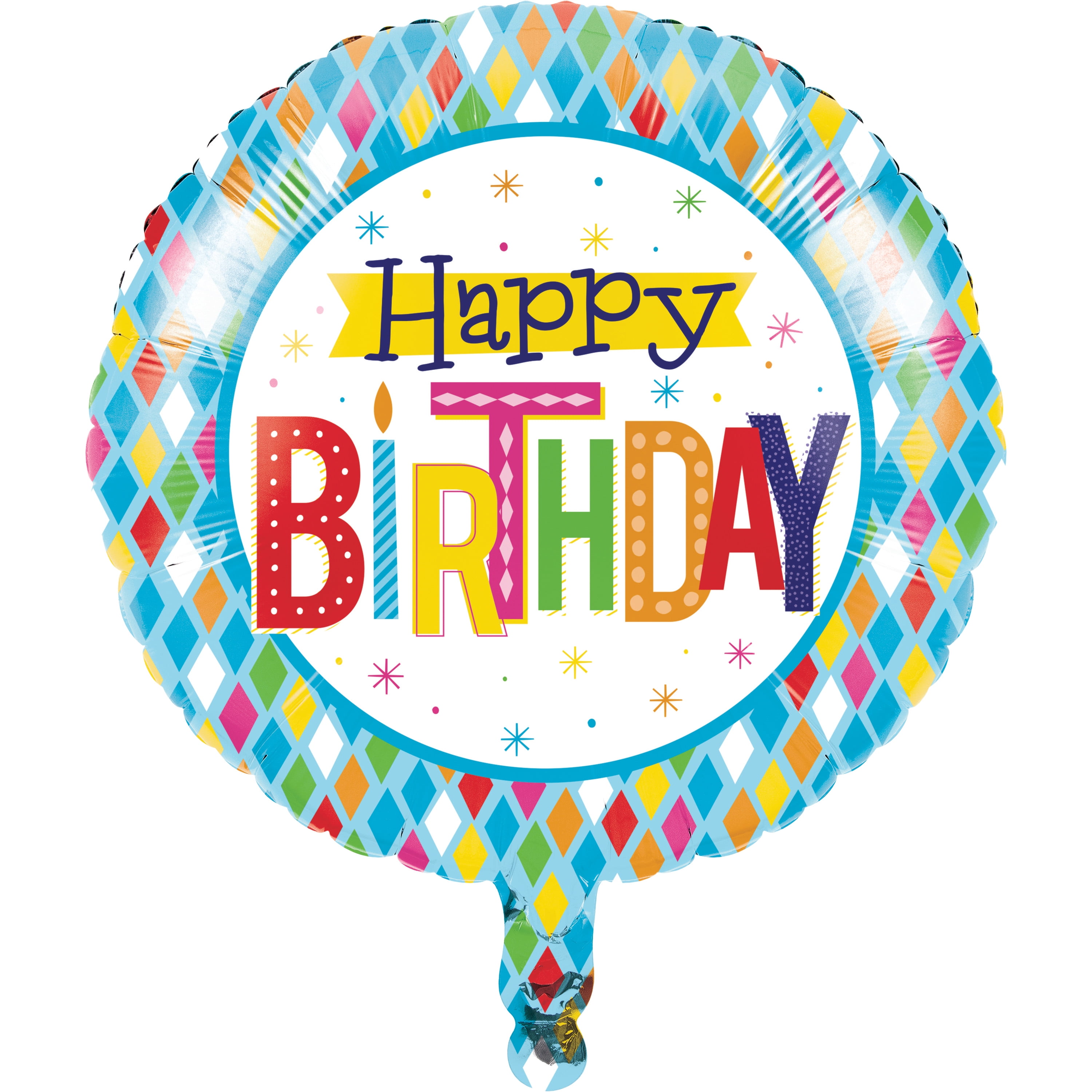 Bright Birthday Mylar Balloons, 3 Count
