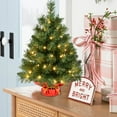 thumbnail image 5 of Bringstar Pre-lit Artificial Mini Christmas Tree, 2ft Tabletop Christmas Tree with 50 LED Lights, 5 of 9