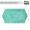 thumbnail image 4 of HOME WEAVERS Waterford Collection Cotton Tufted Bath Rug, 21" x 34", Turquoise, 4 of 8