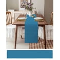thumbnail image 4 of Table Runner 48 Inches Long for Kitchen Dining, Blue Dresser Scarf Farmhouse, Dining Table Decorations for Wedding/Parties, Modern Pure Wave Ride 13 x 48 In, 4 of 9