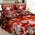 thumbnail image 1 of Amdohai Christmas Santa Bedding Set Polyester 3D Printed Duvet Cover + 2pcs, 1 of 9
