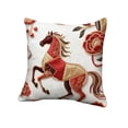 thumbnail image 2 of Yusimy 45 Inch Horse Year Red Festive Printed Pillowcase for Year Living Room Sofa Car Bed Interior Decor, 2 of 6