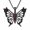 Butterfly, variant on Midir&Etain Butterfly Necklaces, Gothic Jewelry Skeleton Butterfly Pendant with Red Zircon, Trendy Gift for Her