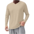 thumbnail image 1 of Dry Fit Long Sleeve Shirt for Men, Solid Color, Lightw8, Breathable, Pullover Top, Polyester Spandex, 1 Pc, 1 of 8
