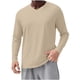 thumbnail image 1 of Camisa de Manga Larga de Ajuste Seco de los Hombres de Color Sólido Cuello en V Suelto, Sudadera de Manga Larga para Hombres para Correr Y Deportes Al Aire Libre, 1 of 8
