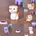 thumbnail image 5 of Dserhfy Cat Small Statue Naughty DIY Material Exquisite Workmanship Cake Toppers Cat Animals Figurines for Home, 5 of 8