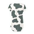 thumbnail image 5 of JINMGG Womens Tops Clearacne Women's Round Neck Cover Cow Print Top Women's Short Sleeve Tops, 5 of 5
