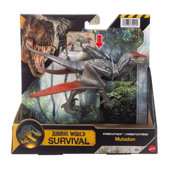 Jurassic World Strike Attack Mutadon Dinosaur Figure, Head Action, Posable & Digital Play