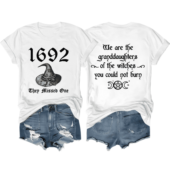 Halloween 1692 They Missed One T-Shirt Witch Shirt Unisex