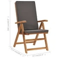 thumbnail image 2 of vidaXL Reclining Patio Chairs with Cushions Seat Yard 2 Pcs Solid Wood Teak, 2 of 7