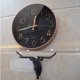 thumbnail image 5 of Reloj digital de plástico para sala de estar, decorativo, de cuarzo, moderno, para colgar en la pared (esfera negra, oro rosa, sin batería)., 5 of 5