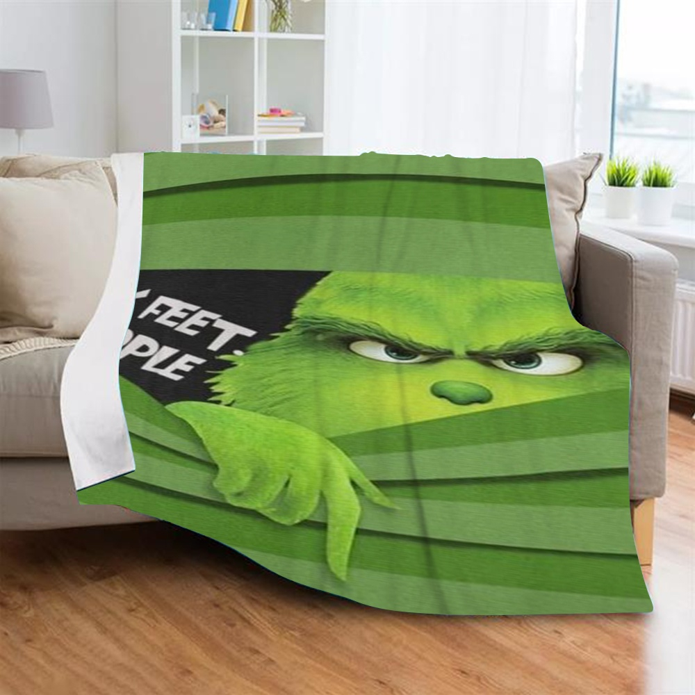 Santa Grinch Christmas Blanket Stole Plush Warm Soft Flannel Throw Blanket Walmart Com