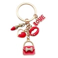 thumbnail image 1 of Bolso de mano Keychain Fashion Red Love Lip Heart para mujer, 1 of 2